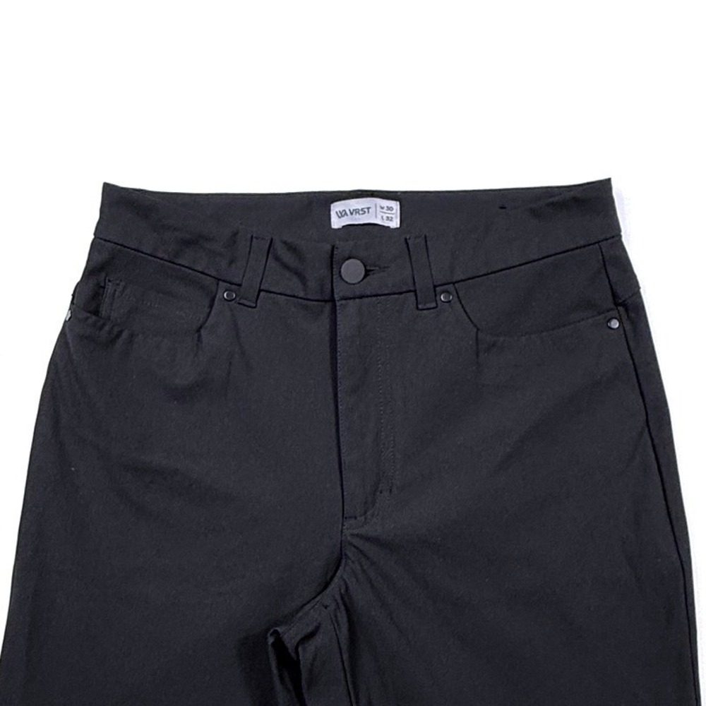 VRST Mens Limitless 5-Pocket Fit Pants Black Performance Trousers Sz 30 - Picture 2 of 7